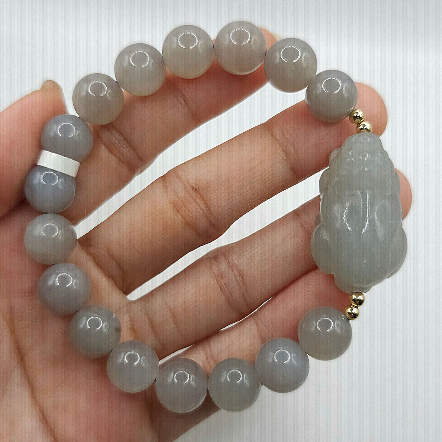 Natural Purple Jade with Pixiu