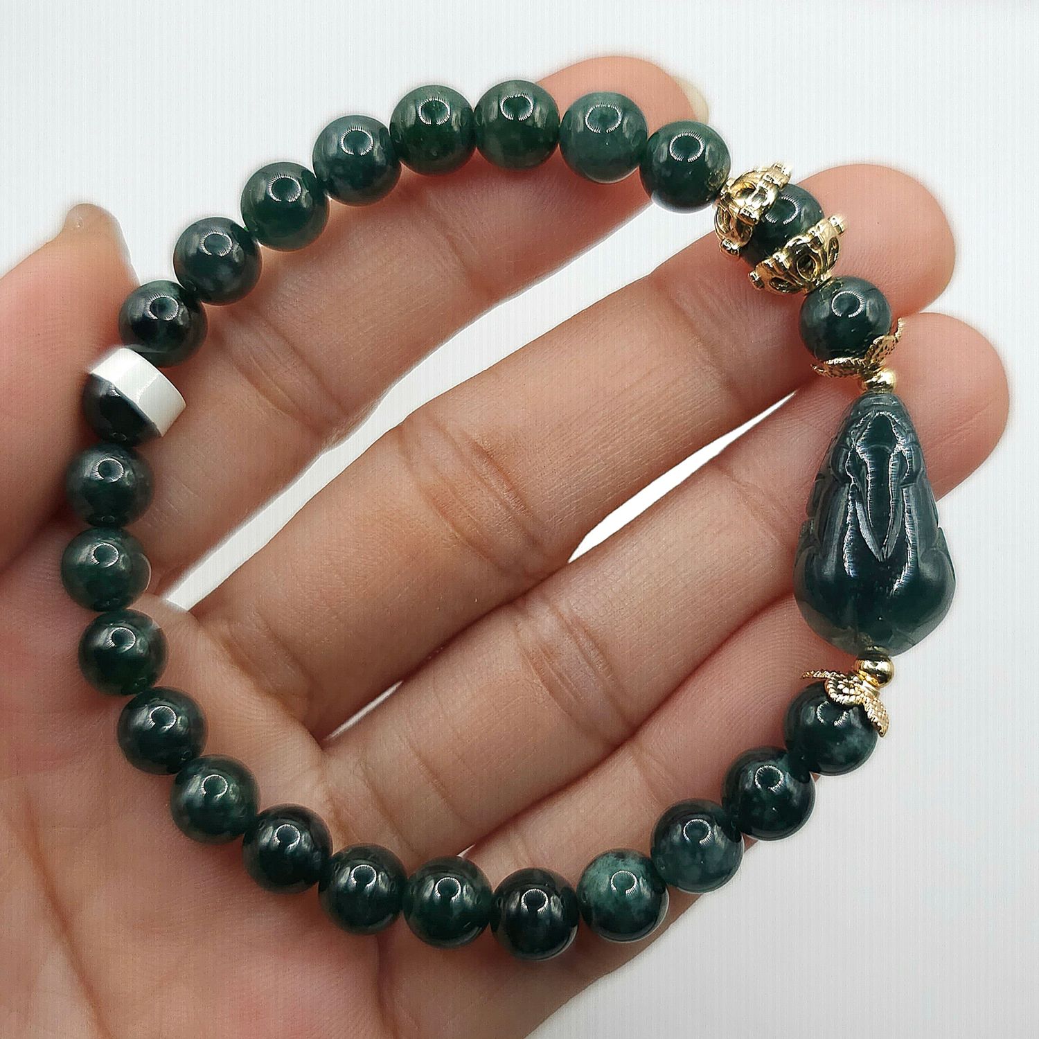 Natural Blue Water Jade with Pixiu