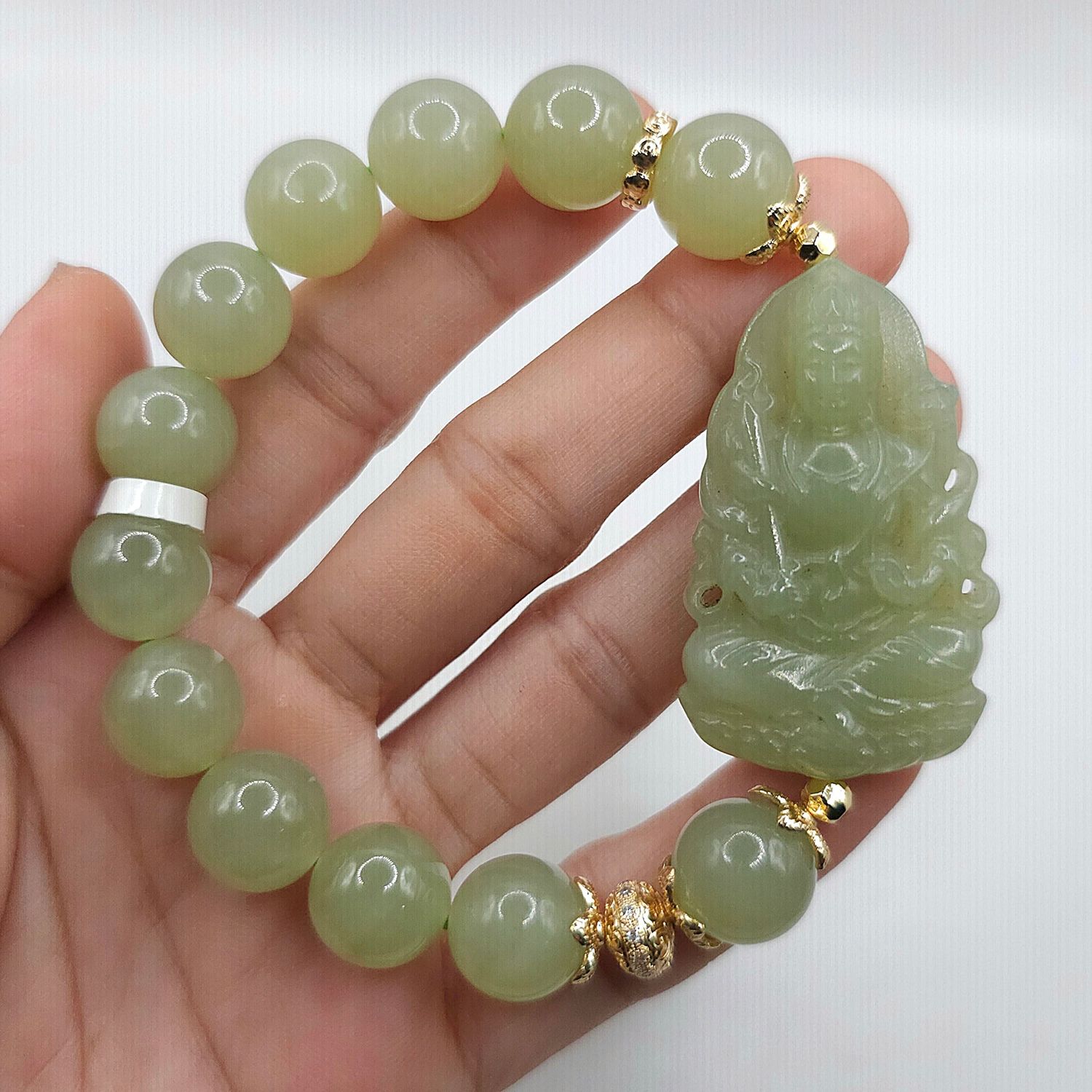 Natural Hetian Jade with Guanyin