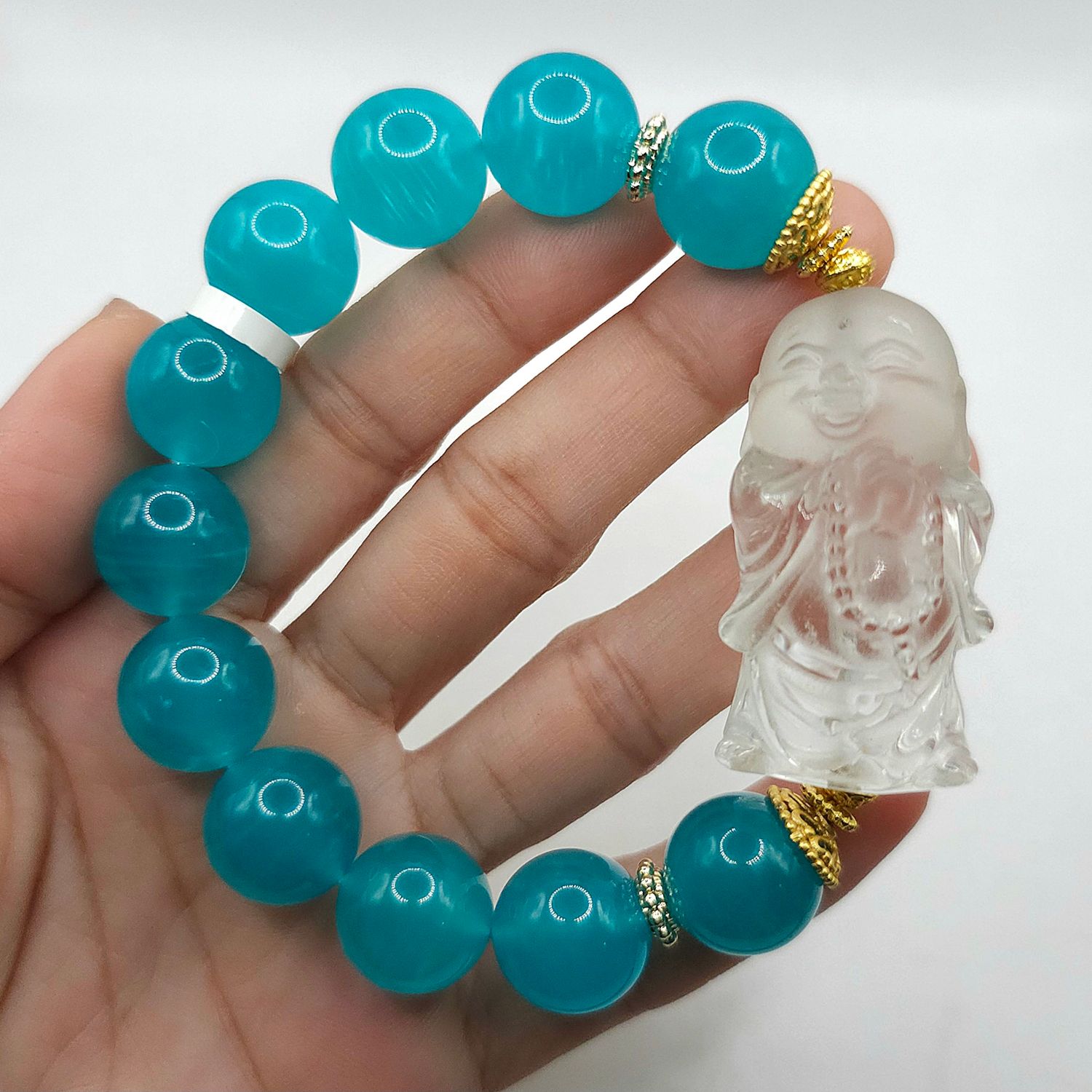 Natural Amazonite x Buddha Clear Quartz