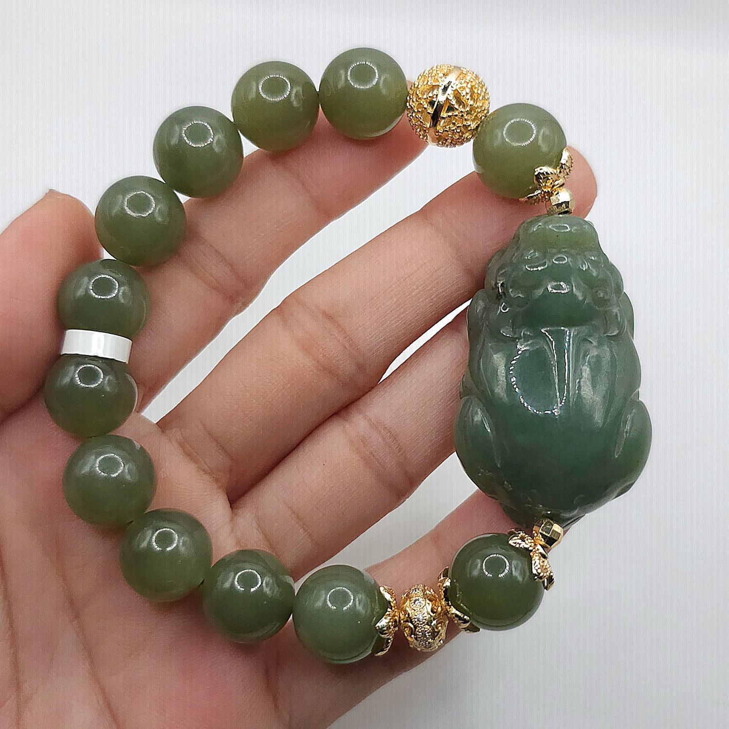Natural Hetian Jade with Pixiu