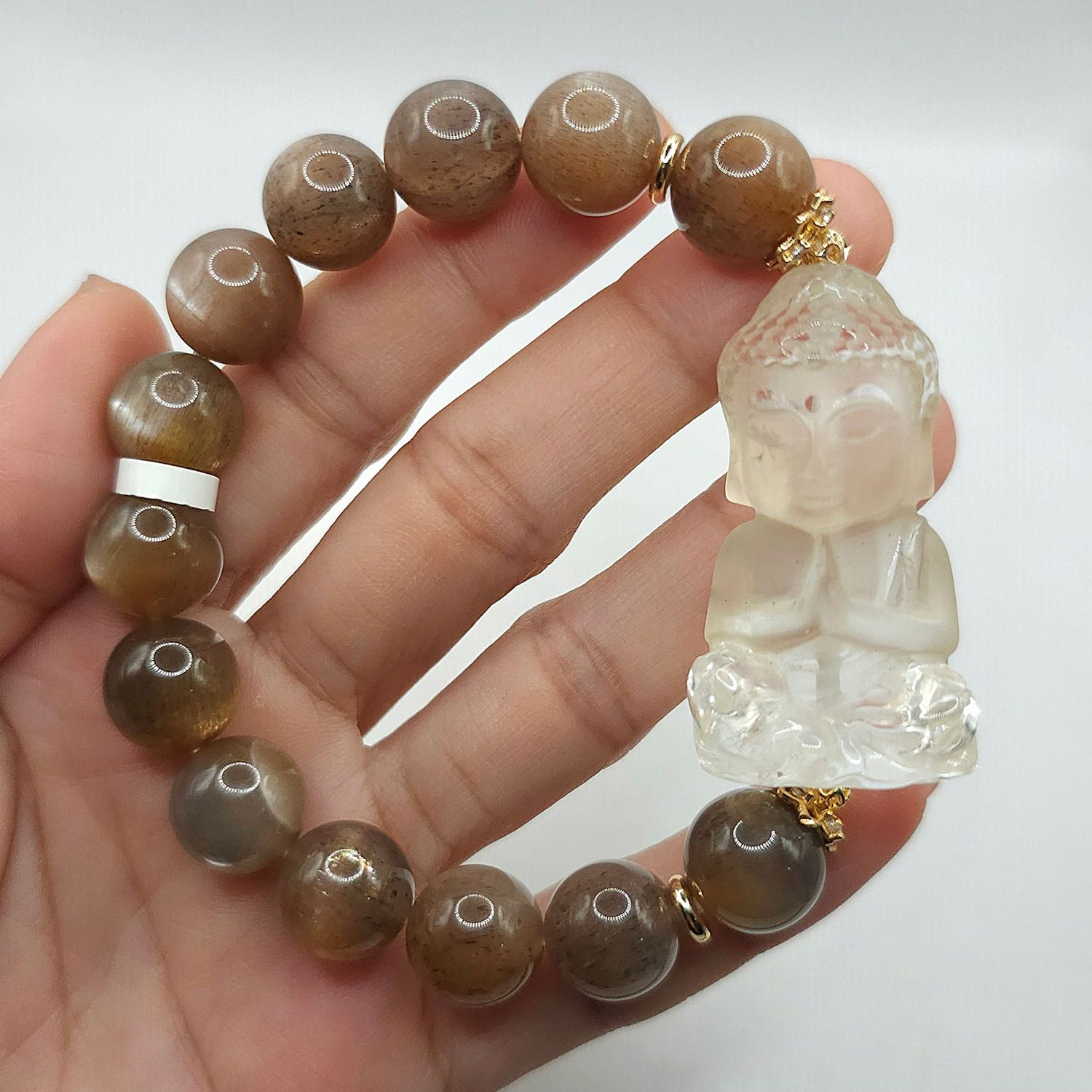 Natural Gugan x Buddha Clear Quartz