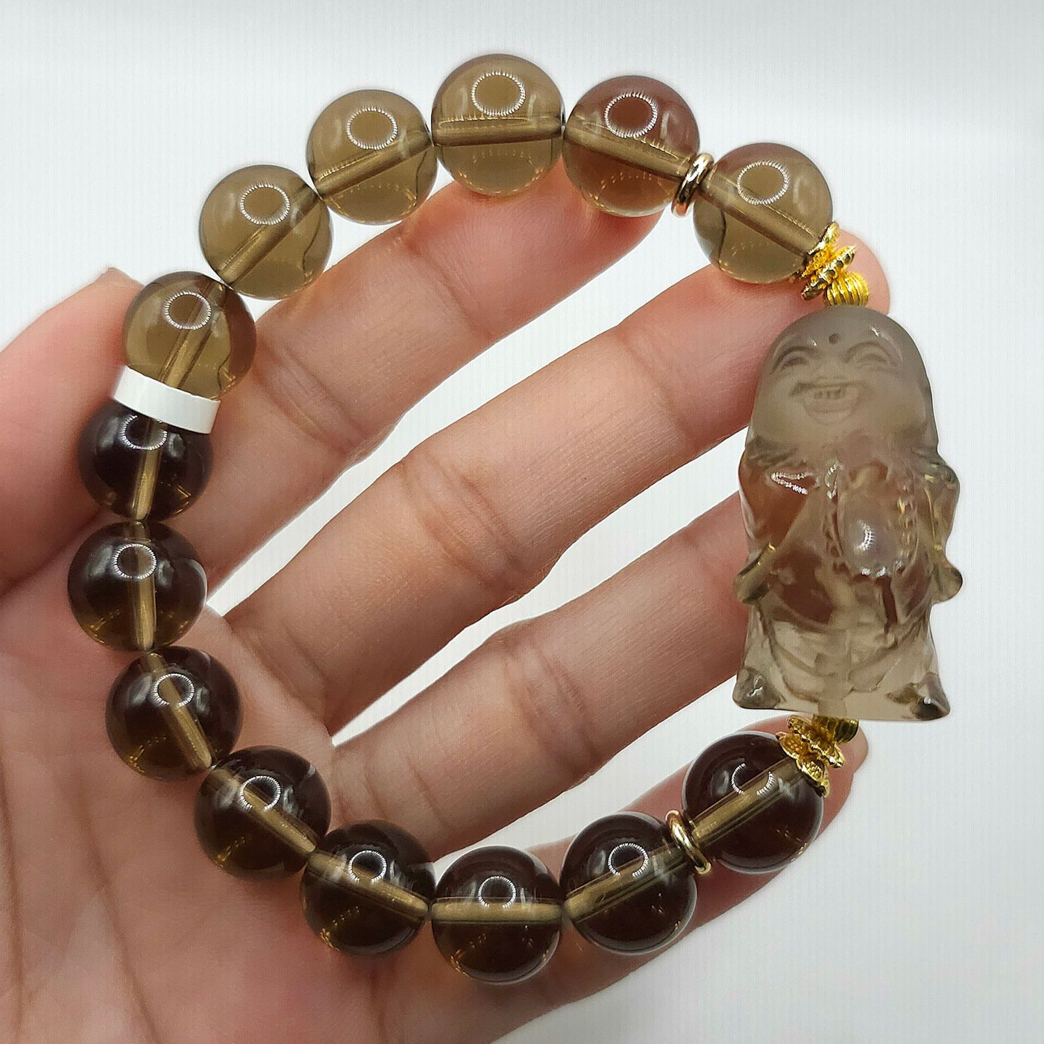 Natural Smoky Quartz with Buddha