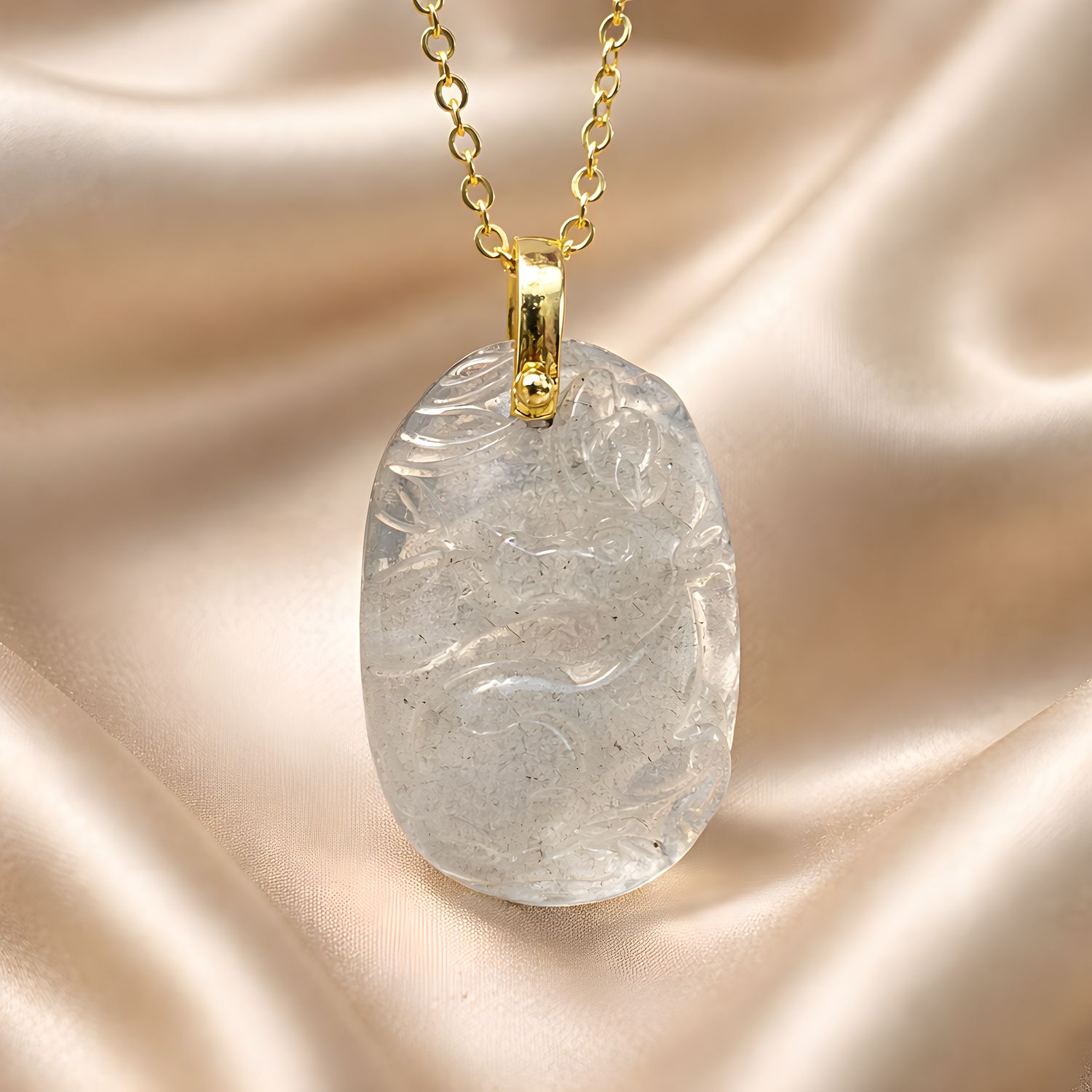 Natural Labradorite Deer Necklace