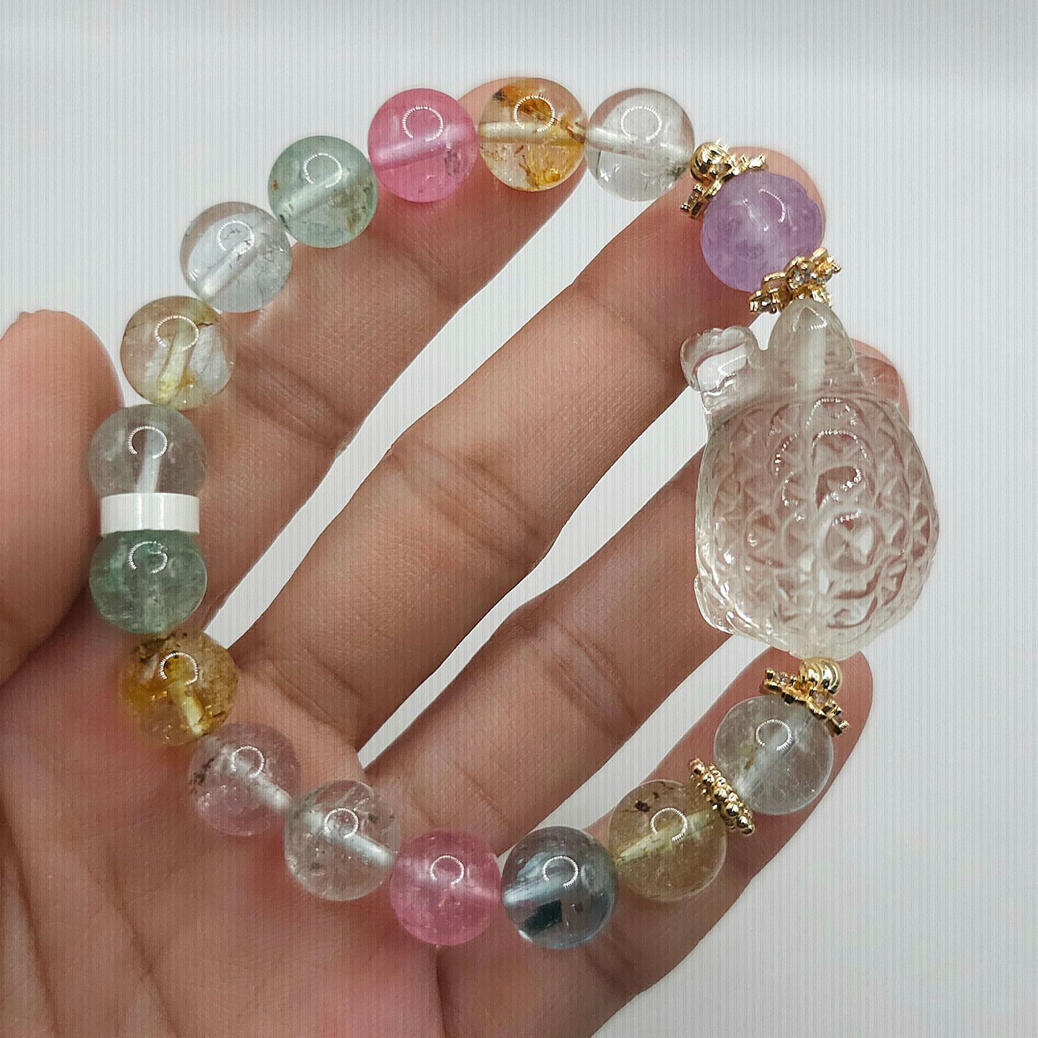 Natural Colorful Topaz x Toad Clear Quartz