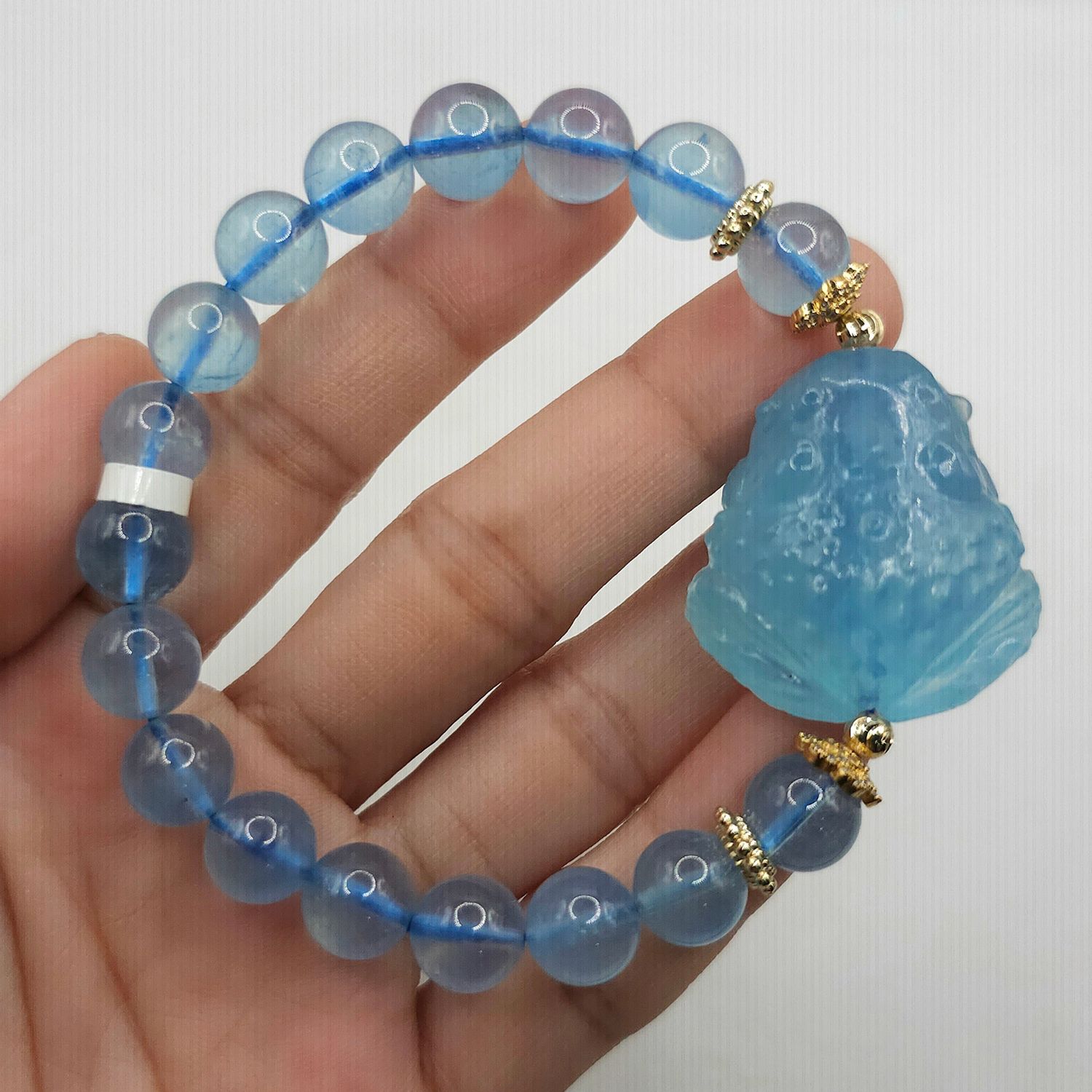 Natural Aquamarine with Toad