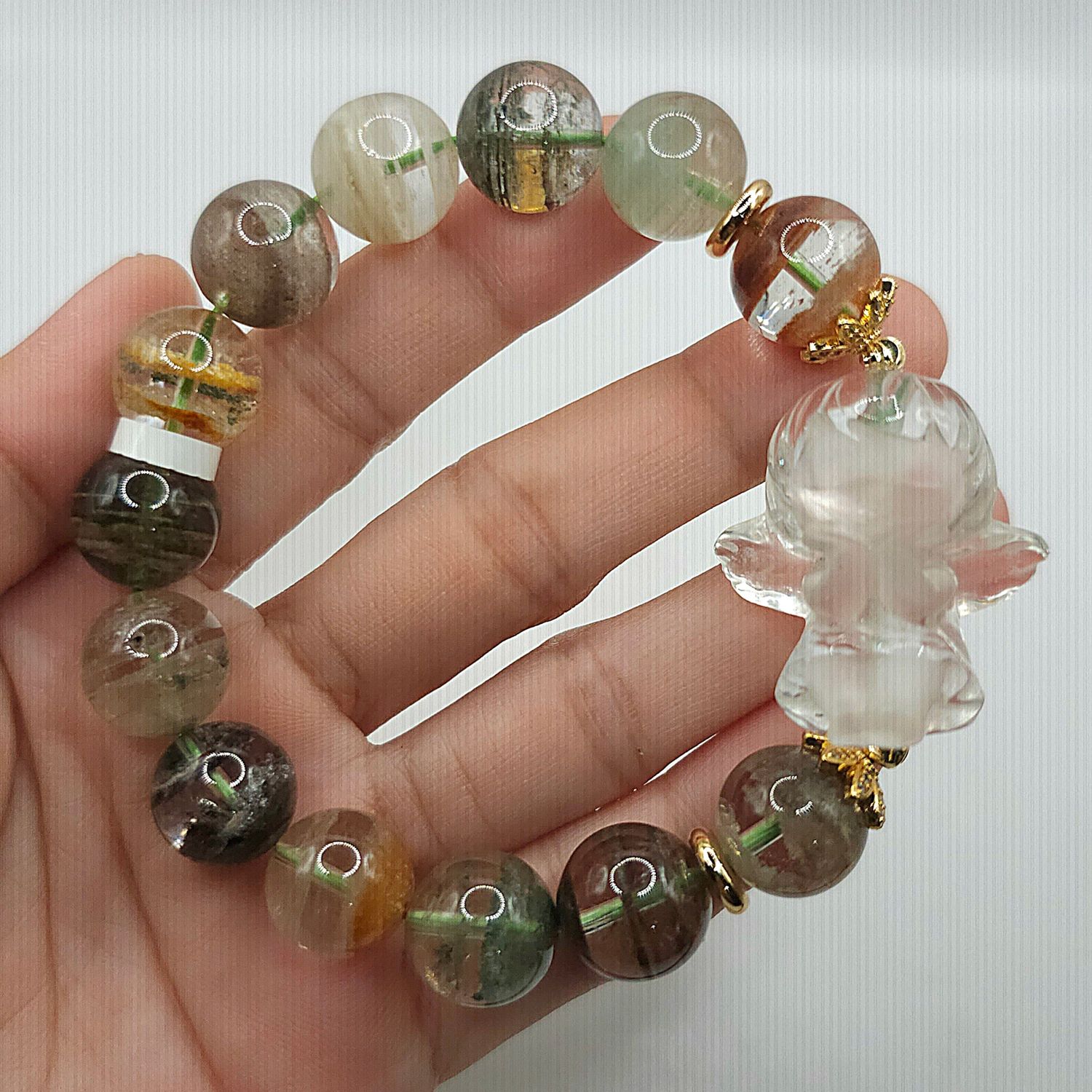 Natural Garden Phantom x Angel Clear Quartz