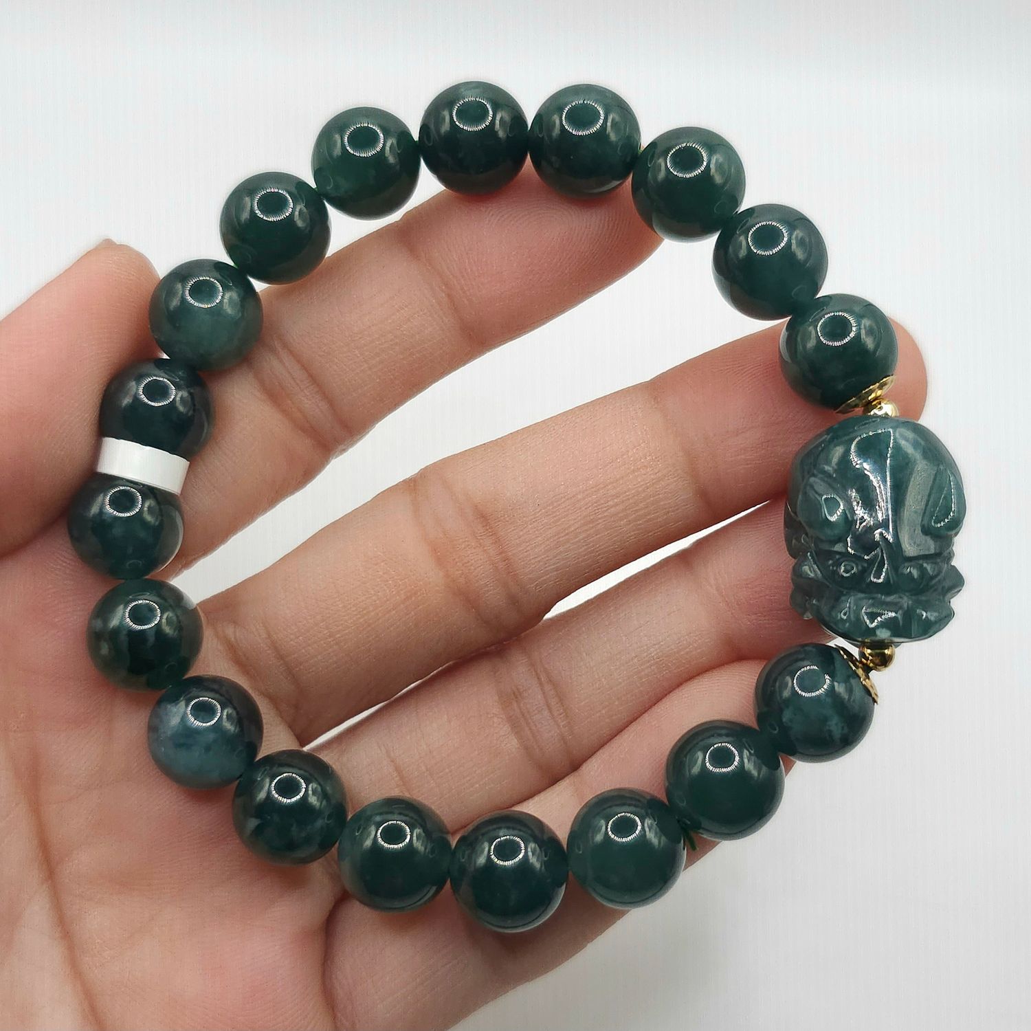 Natural Blue Water Jade with Pixiu