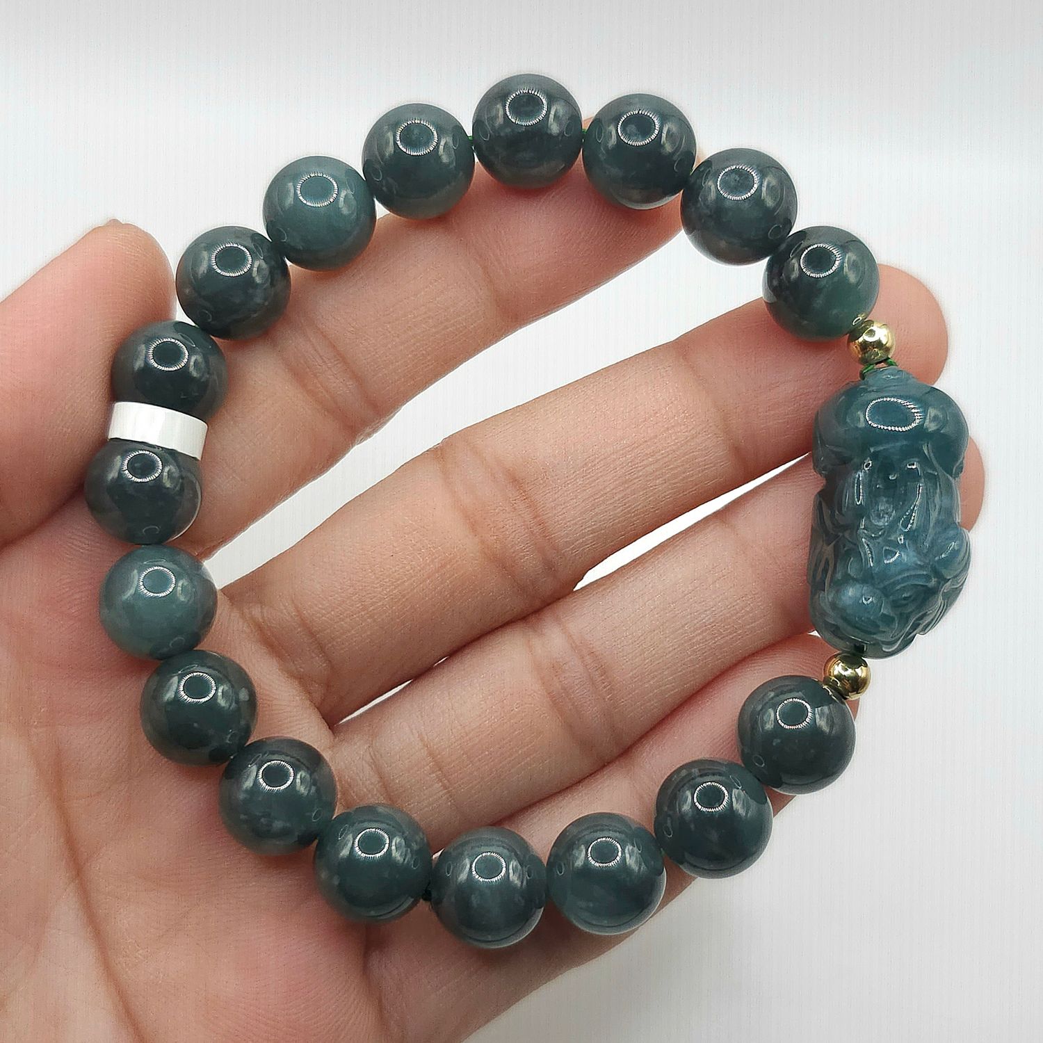 Natural Blue Water Jade with Pixiu