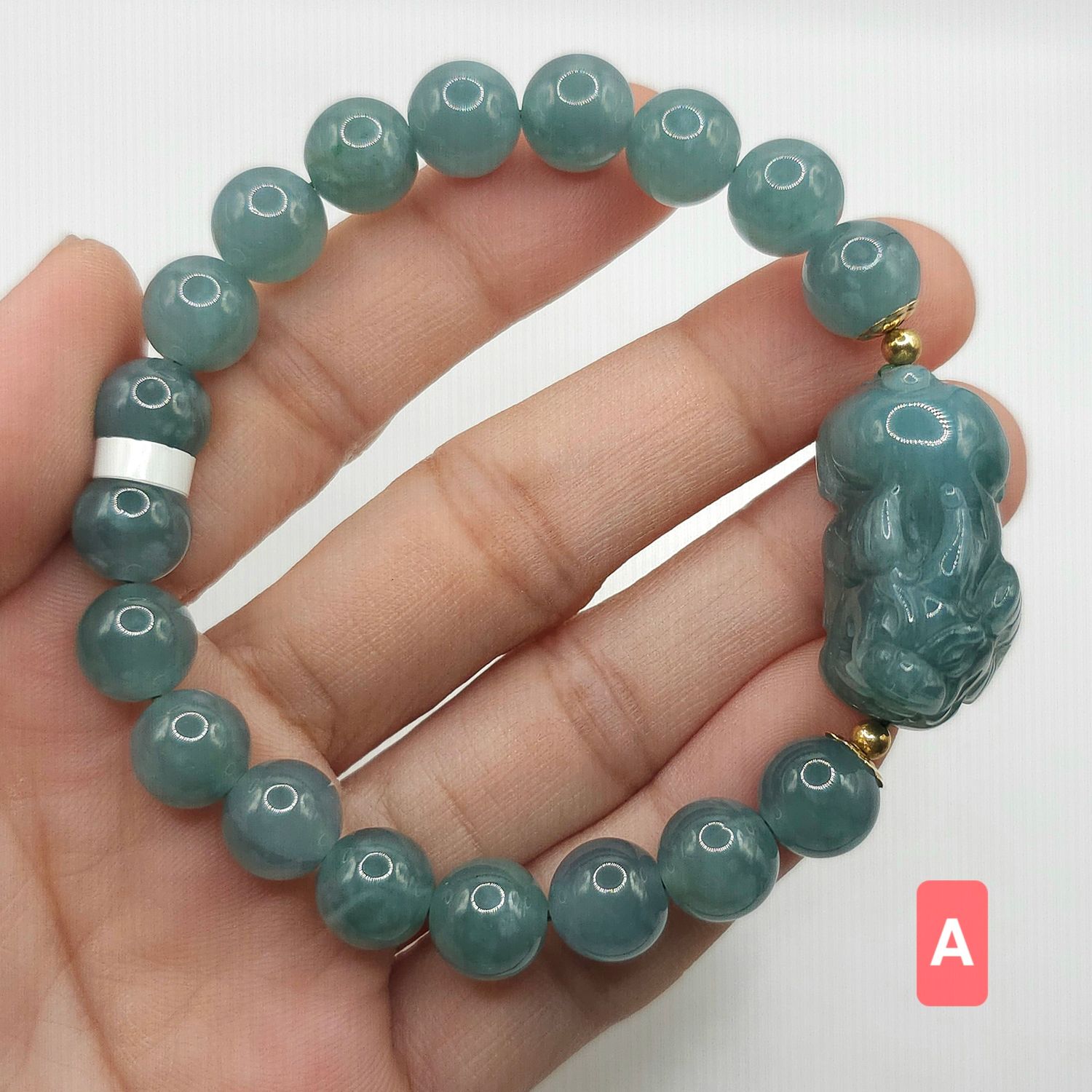 Natural Blue Water Jade with Pixiu