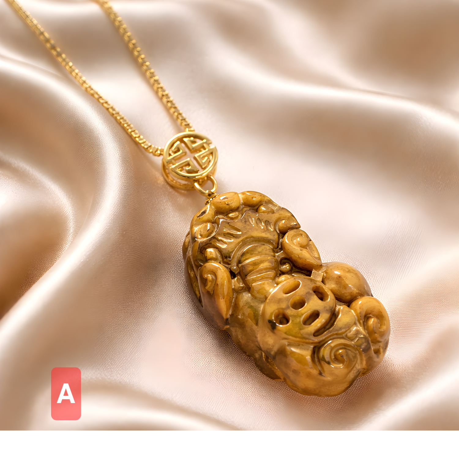 Natura Tiger Eye Pixiu Necklace