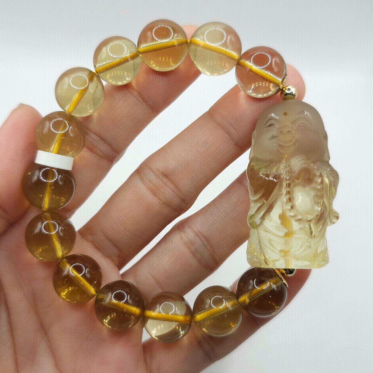 Natural Smoky Citrine with Buddha