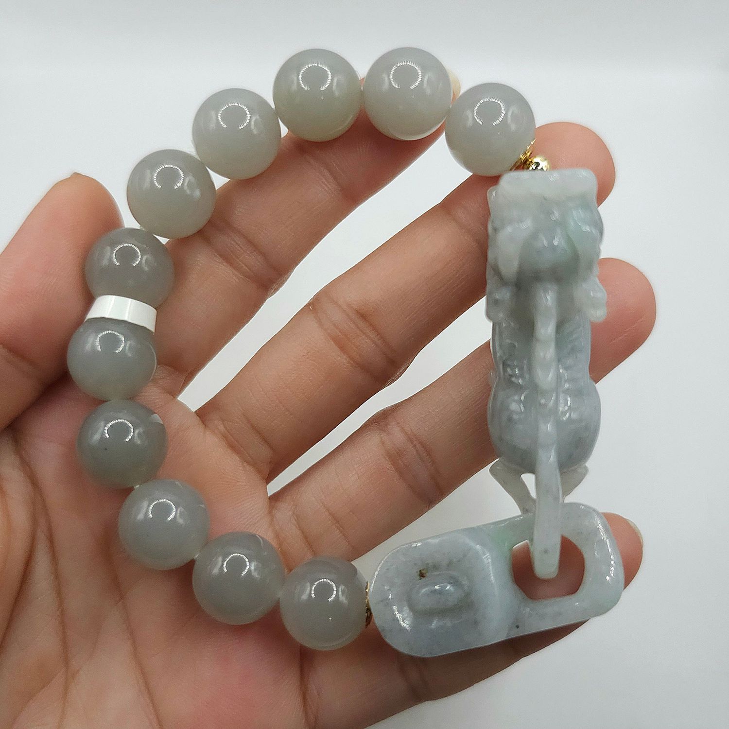 Natural Purple Burma Jade with Pixiu