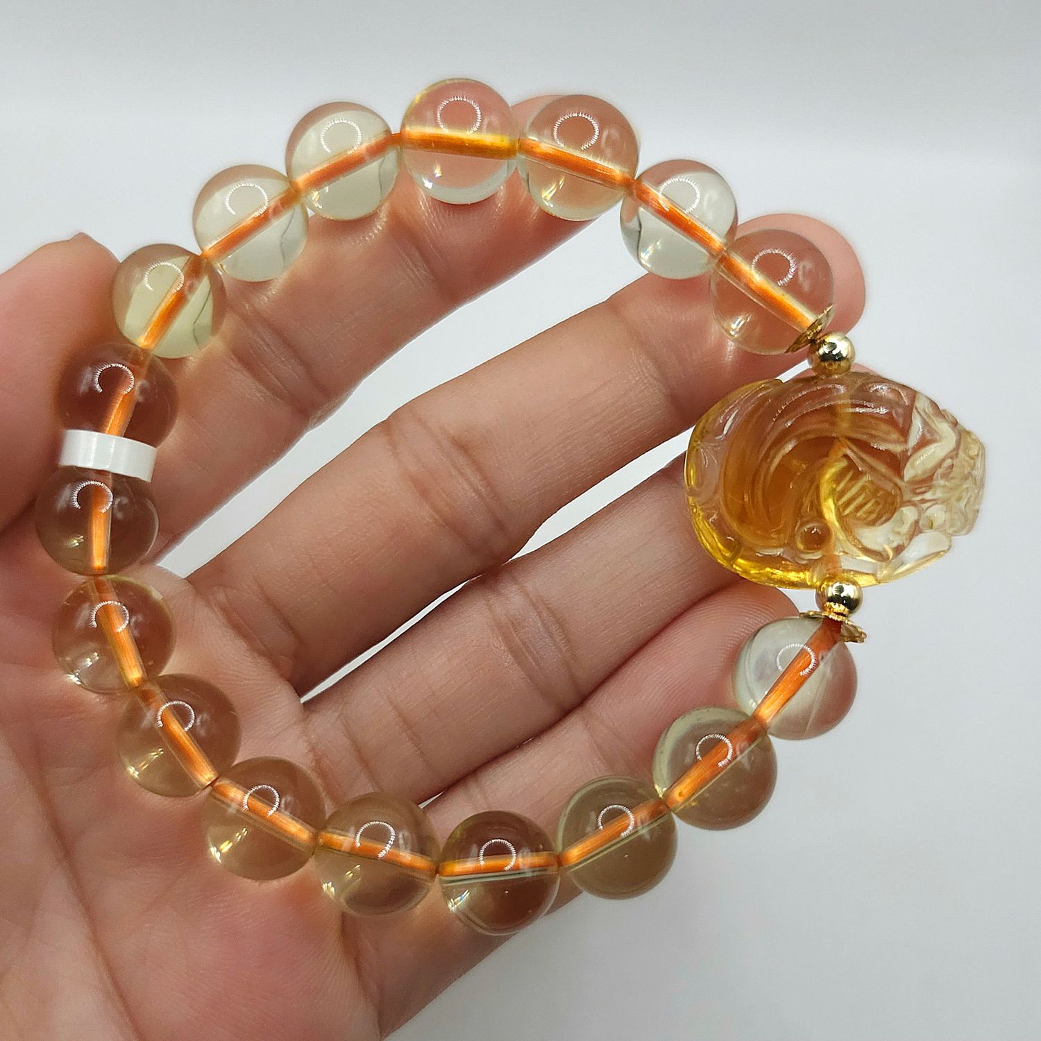 Natural Citrine with Dragon Pixiu