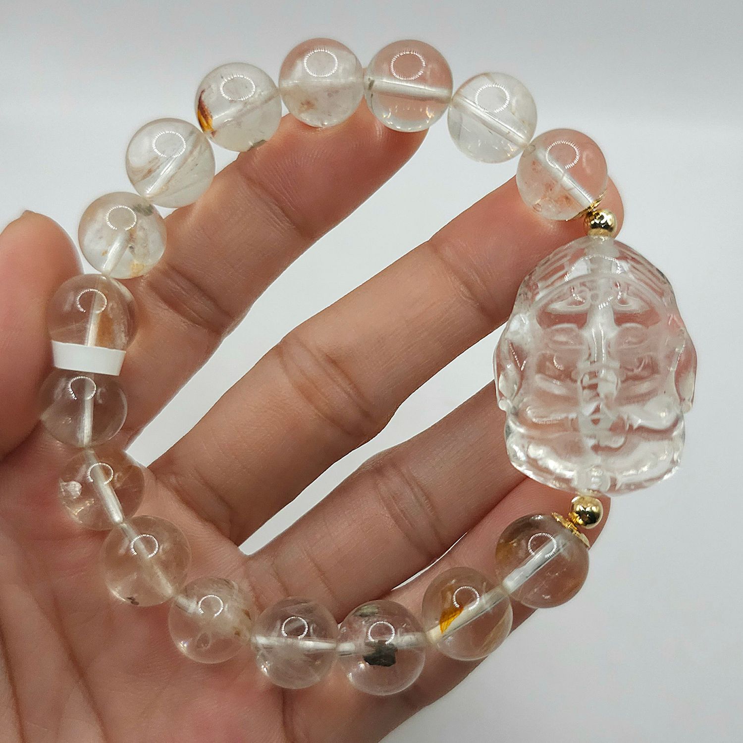 Natural Pyrite Quartz x Ganesha Clear Quartz