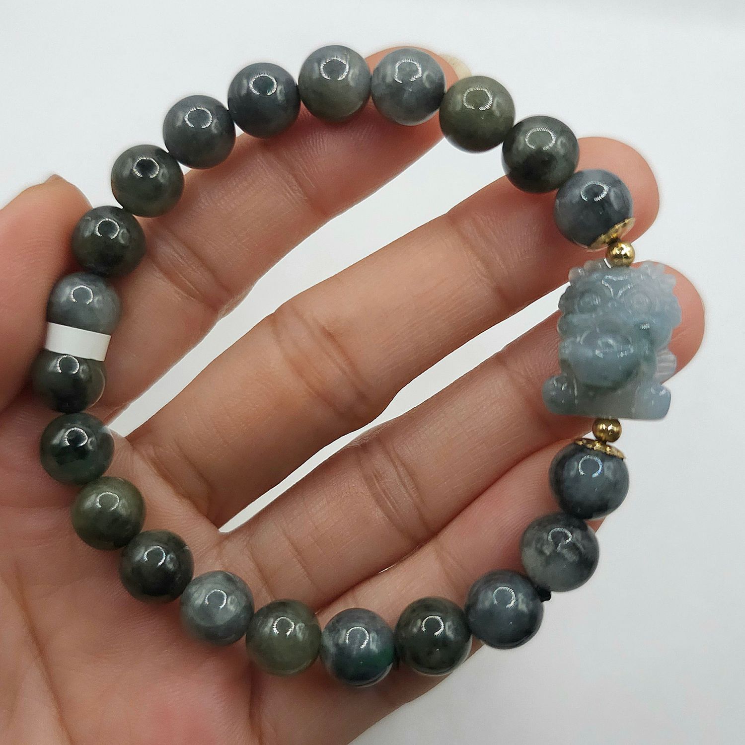 Natural Wuji Jadeite with Pixiu Money Eater