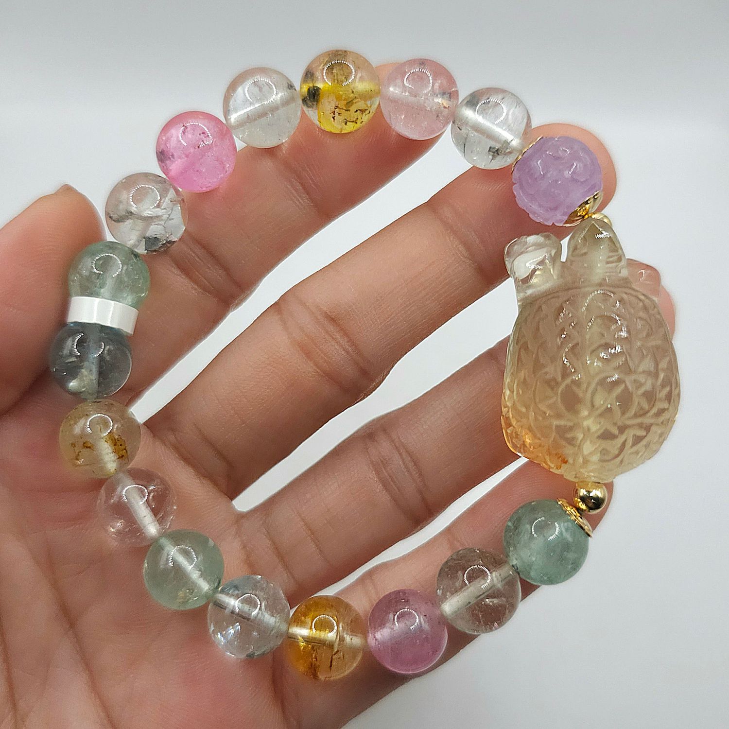 Natural Colorful Topaz x Money Toad Citrine