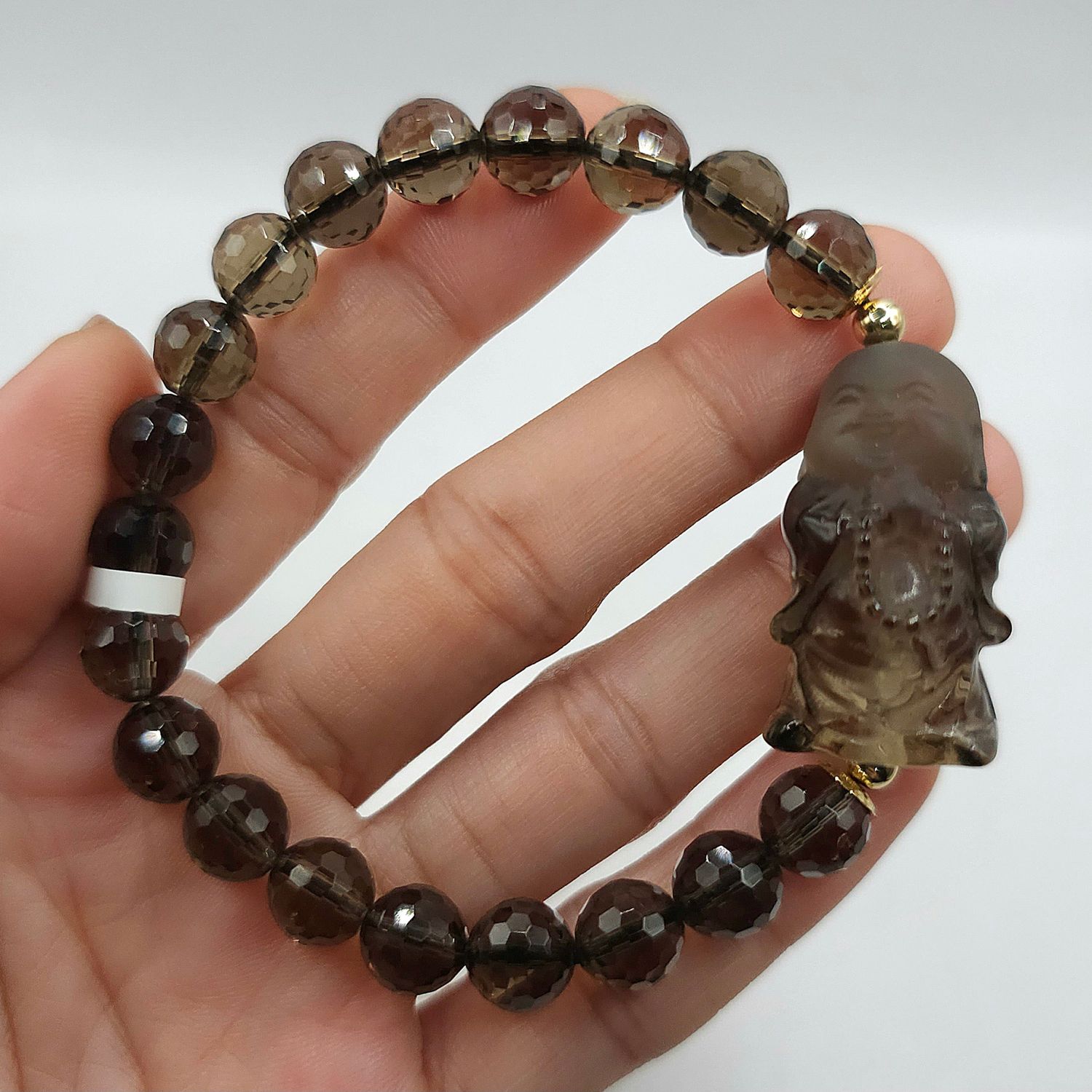 Natural Smoky Quartz with Buddha