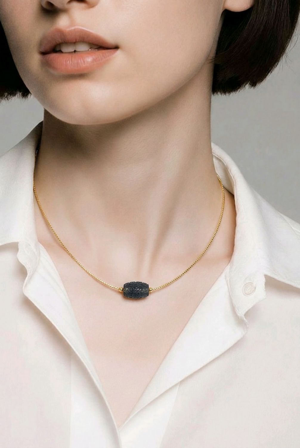 Natural Blue Lucky Turn Tourmaline Necklace