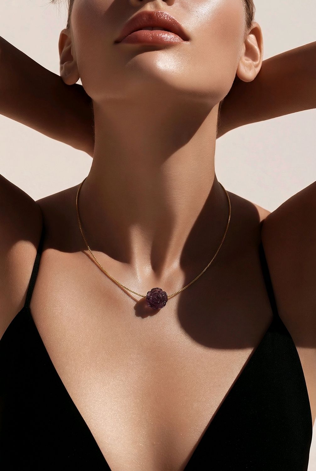 Natural Rose Tourmaline Necklace