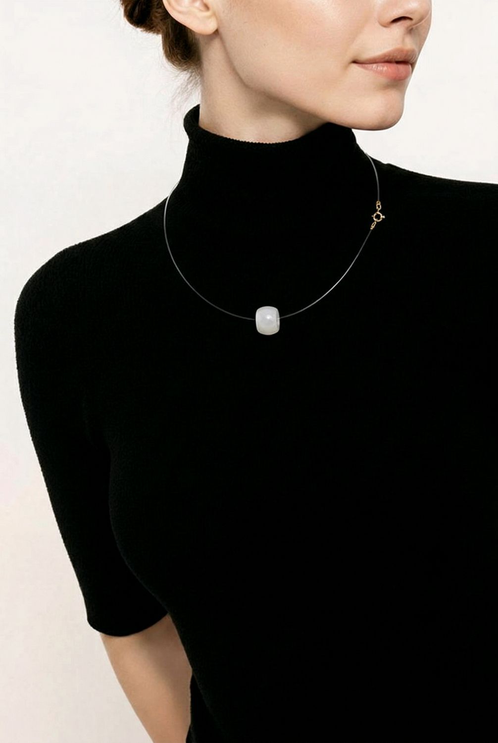 Natural Hetian Jade Necklace 18k