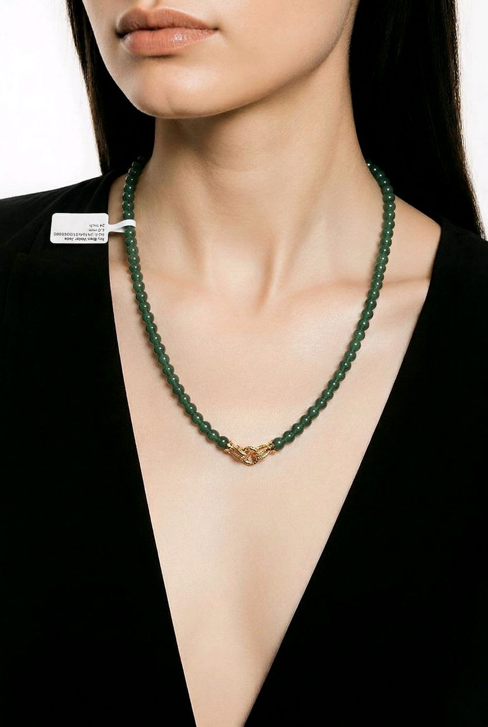 Natural Icy Blue Water Jade Necklace