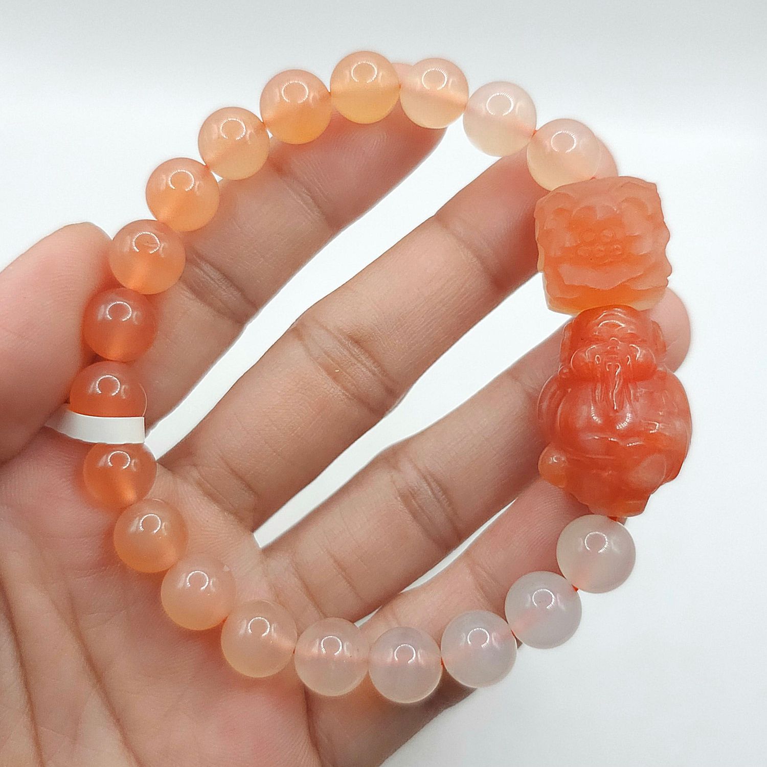 Natural Yan Yuan Agate with God of Wealth - 18k