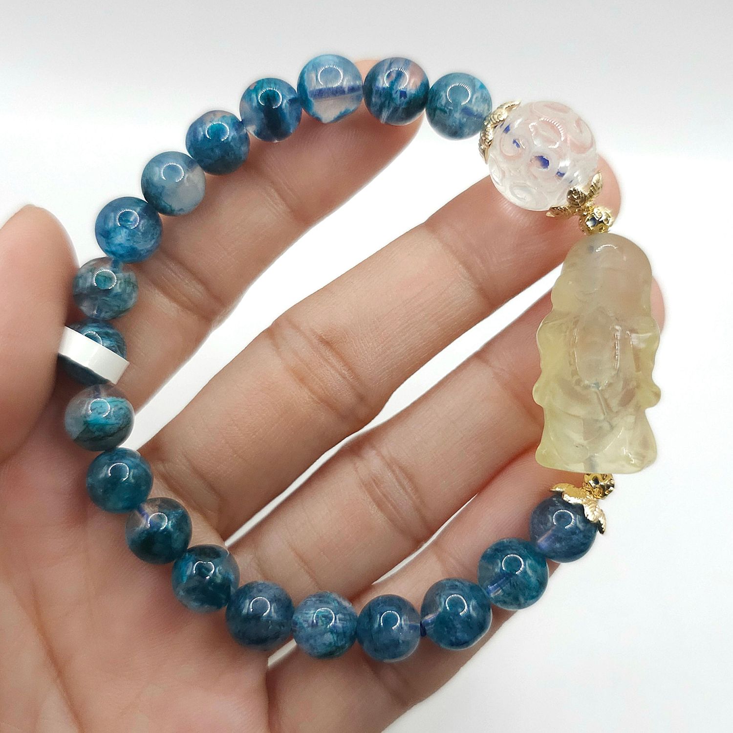 Natural Blue Phantom x Buddha Citrine