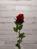 25&quot; Velvet Rosebud Stem Red