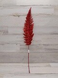 25&quot; Glitter Leather Fern Leaf Red