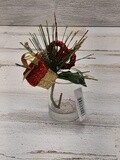 6&quot; Glitter Gift Box Pick Red/Gold