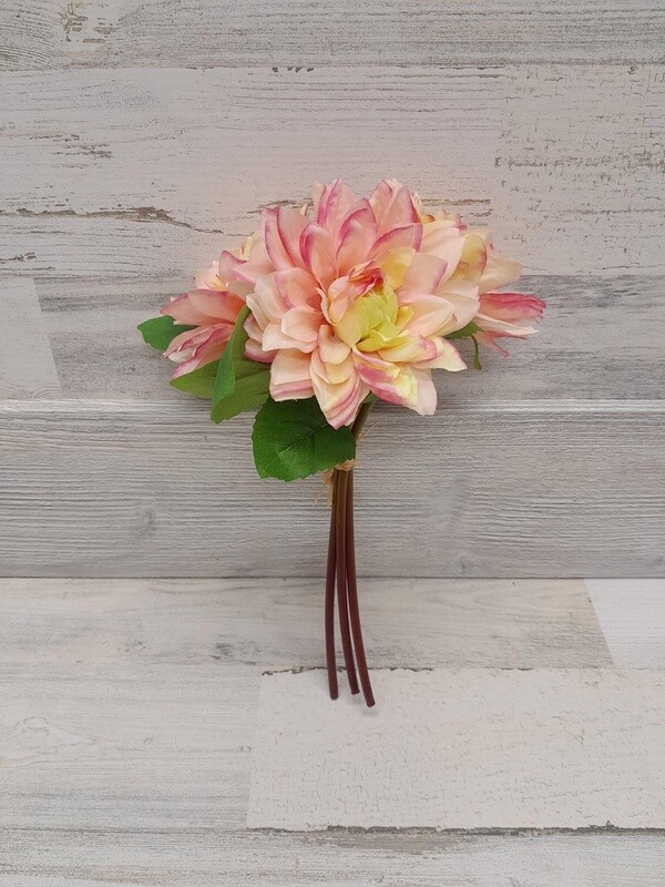 11&quot; Dahlia Bundle x3 Cream/Pink