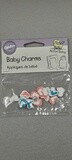 20pc Baby Feet Charms Pink/Blue