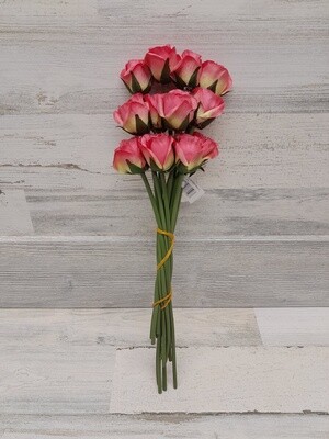 Rosebud Bouquet x12 Coral