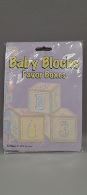 3PC 3.25' BABY BLOCK FAVOR BOX ES