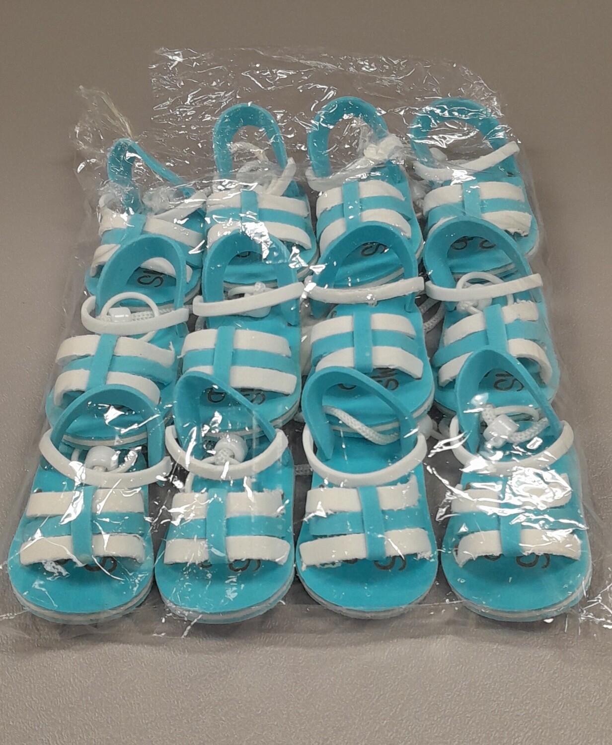 12pc 2.5&quot; Foam Sandals Blue/White