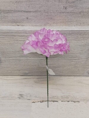 Large Carnation Pick White/Pink