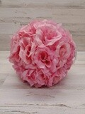 9.5&quot; Silk Flower Ball Pink