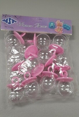 12PC 1.75" PACIFIER BOX PINK
