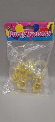 4pc 2.25&quot; Pacifier Yellow