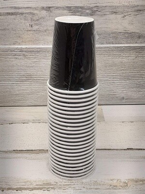 24pc 9oz Paper Cups Black