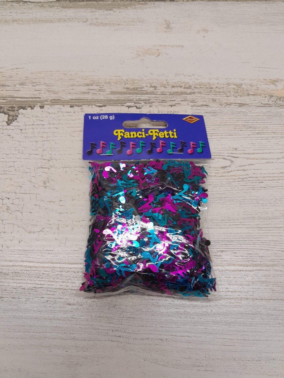 1oz Music Note Confetti Beauty/Black/Turquoise