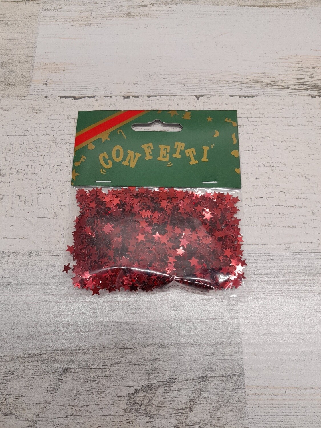 14gr 6mm Star Confetti Red