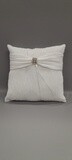 7&quot; Ring Pillow w/Rhinestones  White