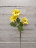 24&quot; Zinnia Spray x3 Yellow