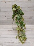 30&quot; Hanging Frosted Grape Leaf Bush Green