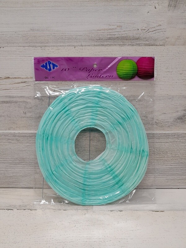 10&quot; Round Paper Lantern Aqua