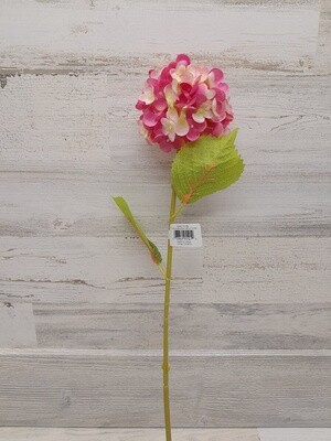 23&quot; Hydrangea Stem w/4&quot; Head Fuchsia/Pink