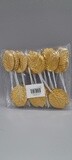 12pc 2&quot; Leaf Picks Gold