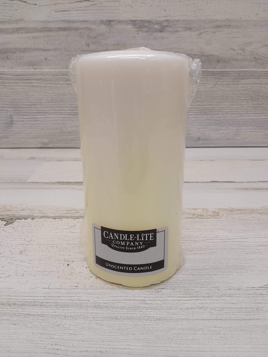 3&quot;x6&quot; Unscented Pillar Candle White